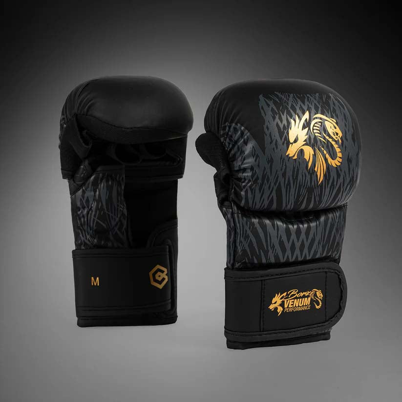 Venum x Chimaev Sparring Gloves Black/Gold
