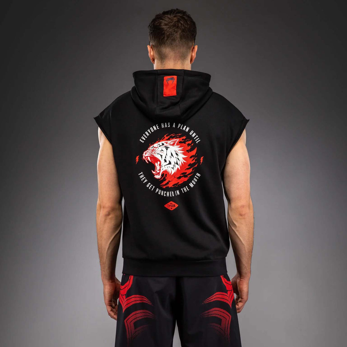 Venum x Mike Tyson Tiger Sleeveless Hoodie Deep Black/Intense Red