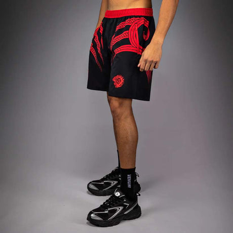 Venum x Mike Tyson Tiger Training Shorts Deep Black/Intense Red