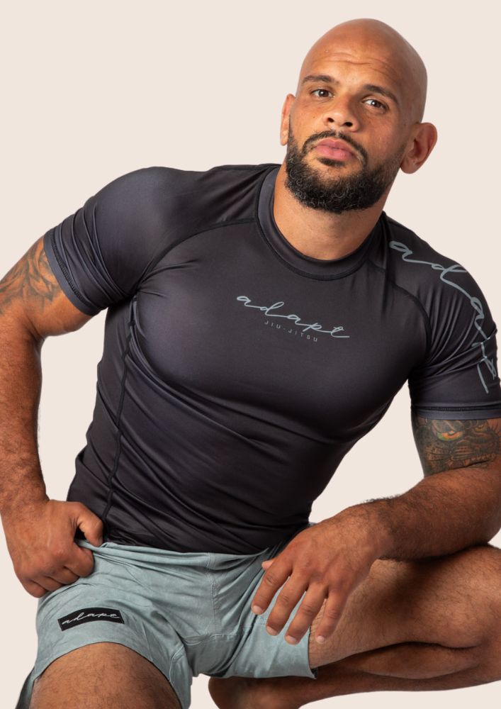 Adapt Jiu-Jitsu Mens Classic Rash Guard Black