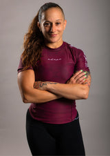 Adapt Jiu-Jitsu Womens Prism Rash Guard Maroon