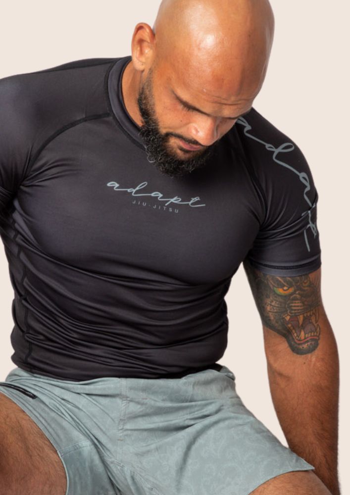 Adapt Jiu-Jitsu Mens Classic Rash Guard Black