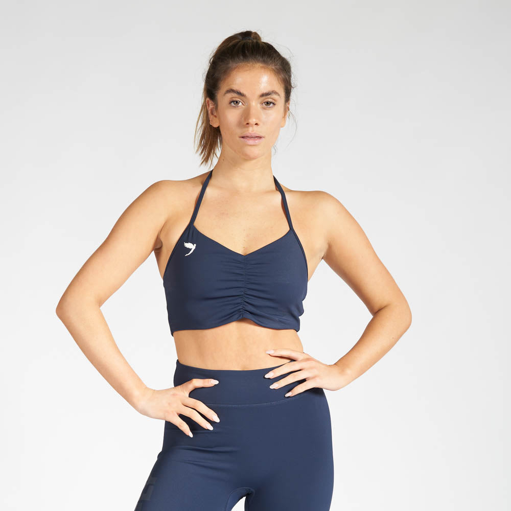 Fly Scrunch Sports Bra Navy