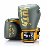 Yuth Gold Line Boxing Gloves - Olive/Gold