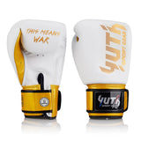 Yuth Gold Line Boxing Gloves - White/Gold