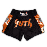 Yuth Hologram Muay Thai Shorts - Black/Orange