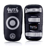 Yuth Thai Kick Pads - Black/Silver
