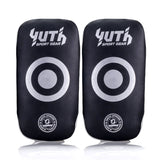 Yuth Thai Kick Pads - Black/Silver