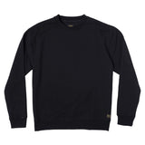 Black RVCA Day Shift Fleece Crewneck Jumper Black Large 