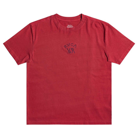 RVCA Peace Bones T-Shirt Red Small 