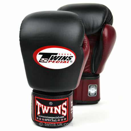 Twins BGVL-3T 2-Tone Boxing Gloves Black/Maroon 10oz 