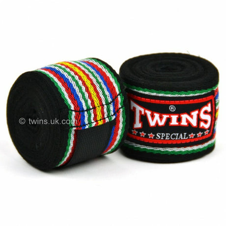 Twins CH-2 Premium Cotton Hand Wraps Black  