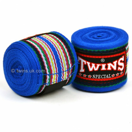 Twins CH-2 Premium Cotton Hand Wraps Blue  