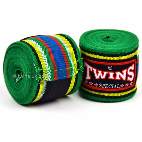 Twins CH-2 Premium Cotton Hand Wraps Green  