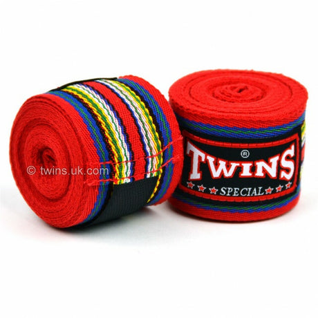 Twins CH-2 Premium Cotton Hand Wraps Red  