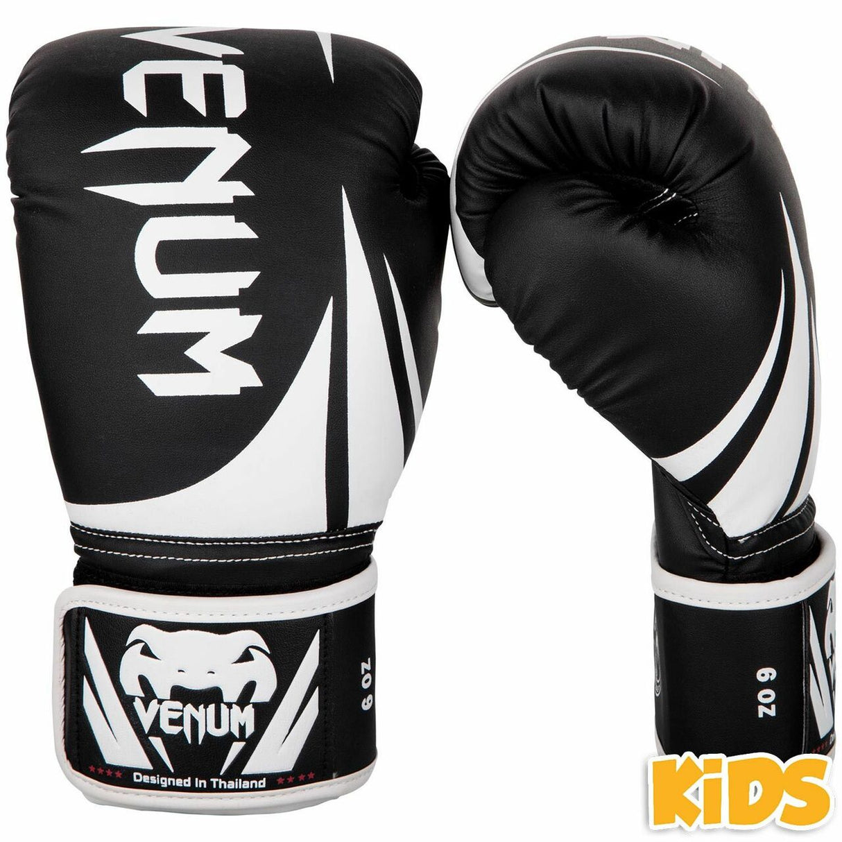 Black/White Venum Challenger 2.0 Kids Boxing Gloves   