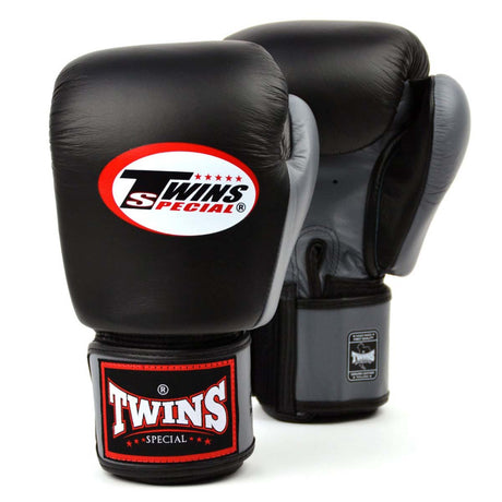 Twins BGVL-3T 2-Tone Boxing Gloves Grey/Black 16oz 