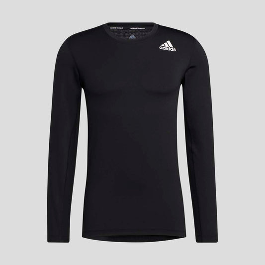 Black Adidas Techfit Long Sleeve Compression T-Shirt