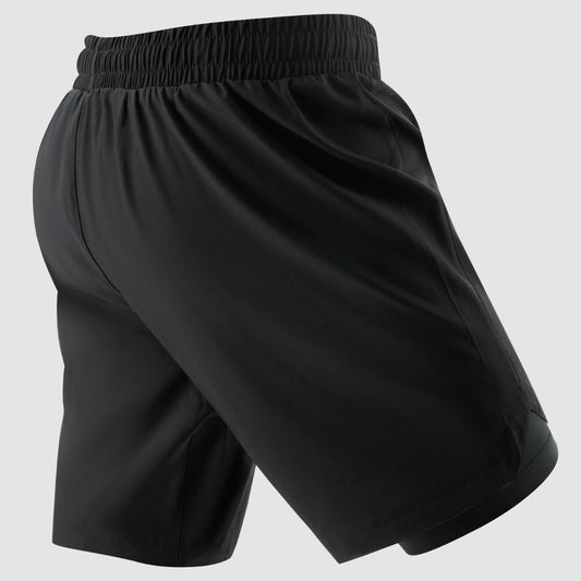 Black Bytomic Red Label Dual Layer Training Shorts