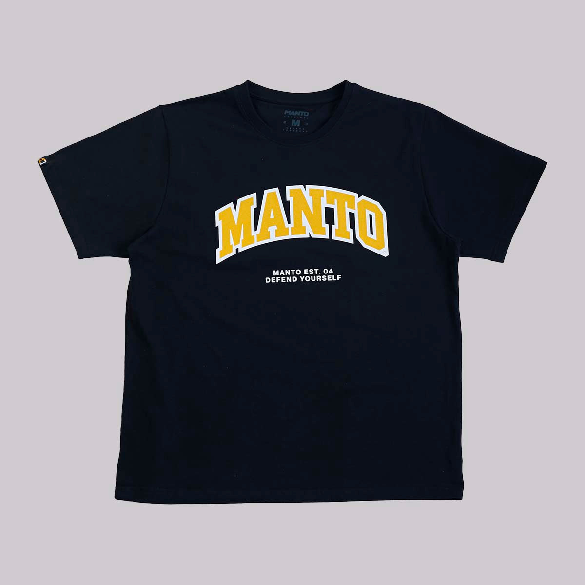 Black Manto Varsity Oversize T-Shirt Medium  