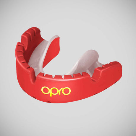 Opro Gold Braces Self-Fit Mouth Guard Red/Pearl   