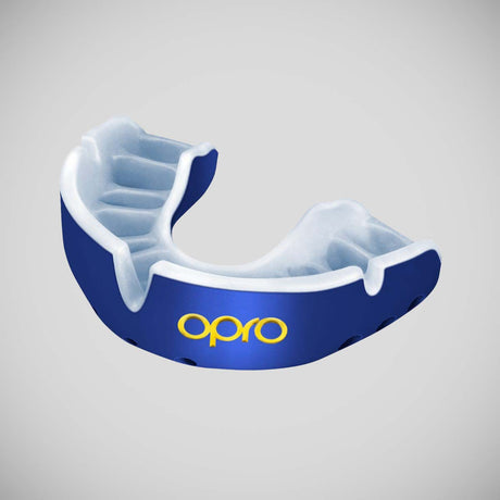 Opro Gold Self-Fit Mouth Guard Blue/Pearl   