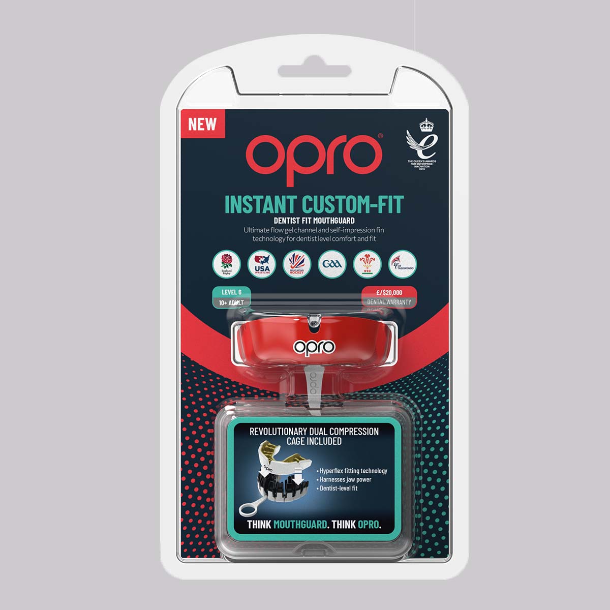 Opro Instant Custom-Fit Single Colour Mouth Guard   