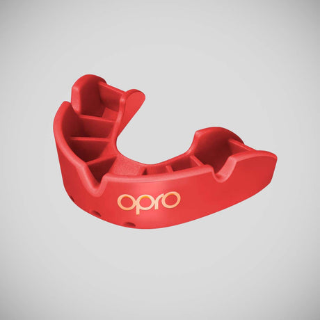 Opro Junior Bronze Self-Fit Mouth Guard Red   