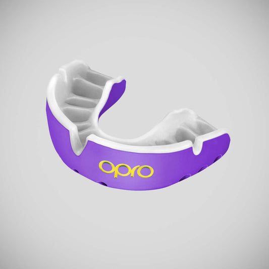 Purple/Pearl Opro Junior Gold Self-Fit Mouth Guard