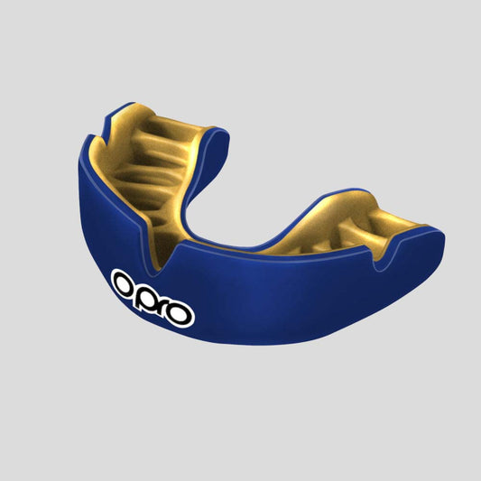 Dark Blue/Gold Opro Junior Instant Custom-Fit Single Colour Mouth Guard