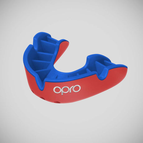 Opro Silver Self-Fit Mouth Guard Red/Dark Blue   