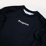 Black Progress Academy Long Sleeve Rash Guard   