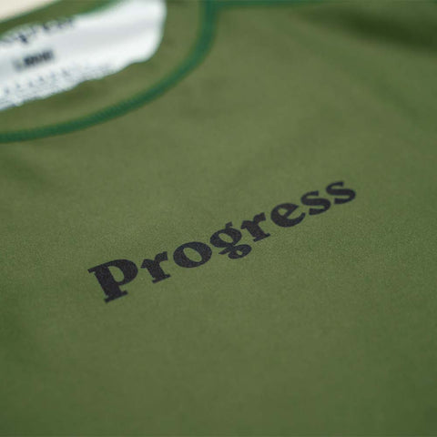 Khaki Progress Academy+ Short Sleeve Rash Guard