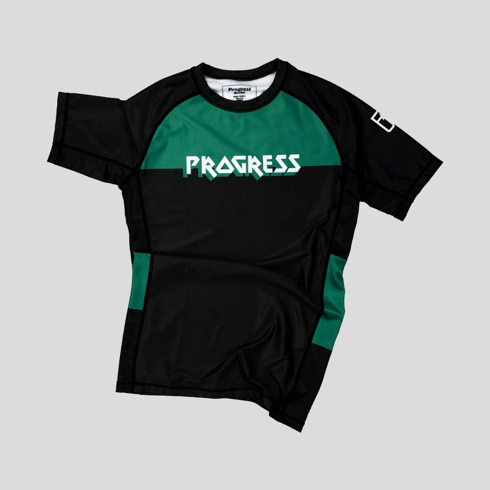 Black/Green Progress Bengal Rash Guard   