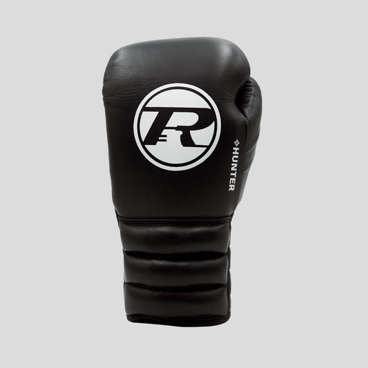 Black/White Ringside Hunter Series Lace Boxing Gloves
