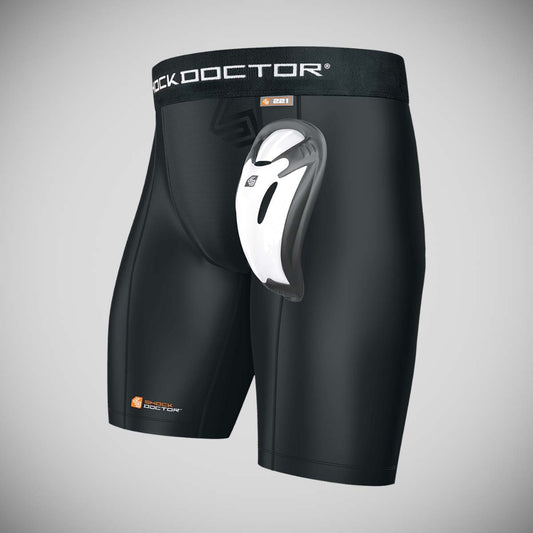 Black Shock Doctor Youth Core Compression Short/Bioflex Cup