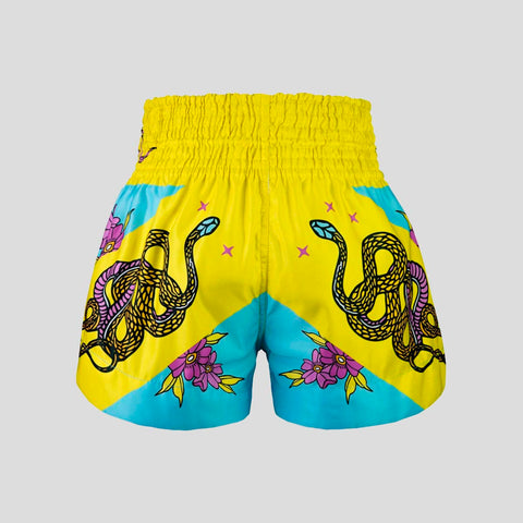 Blue/Yellow TUFF Sport MS685 Tiger and Python Muay Thai Shorts