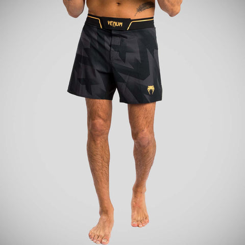 Black/Gold Venum Razor Fight Shorts