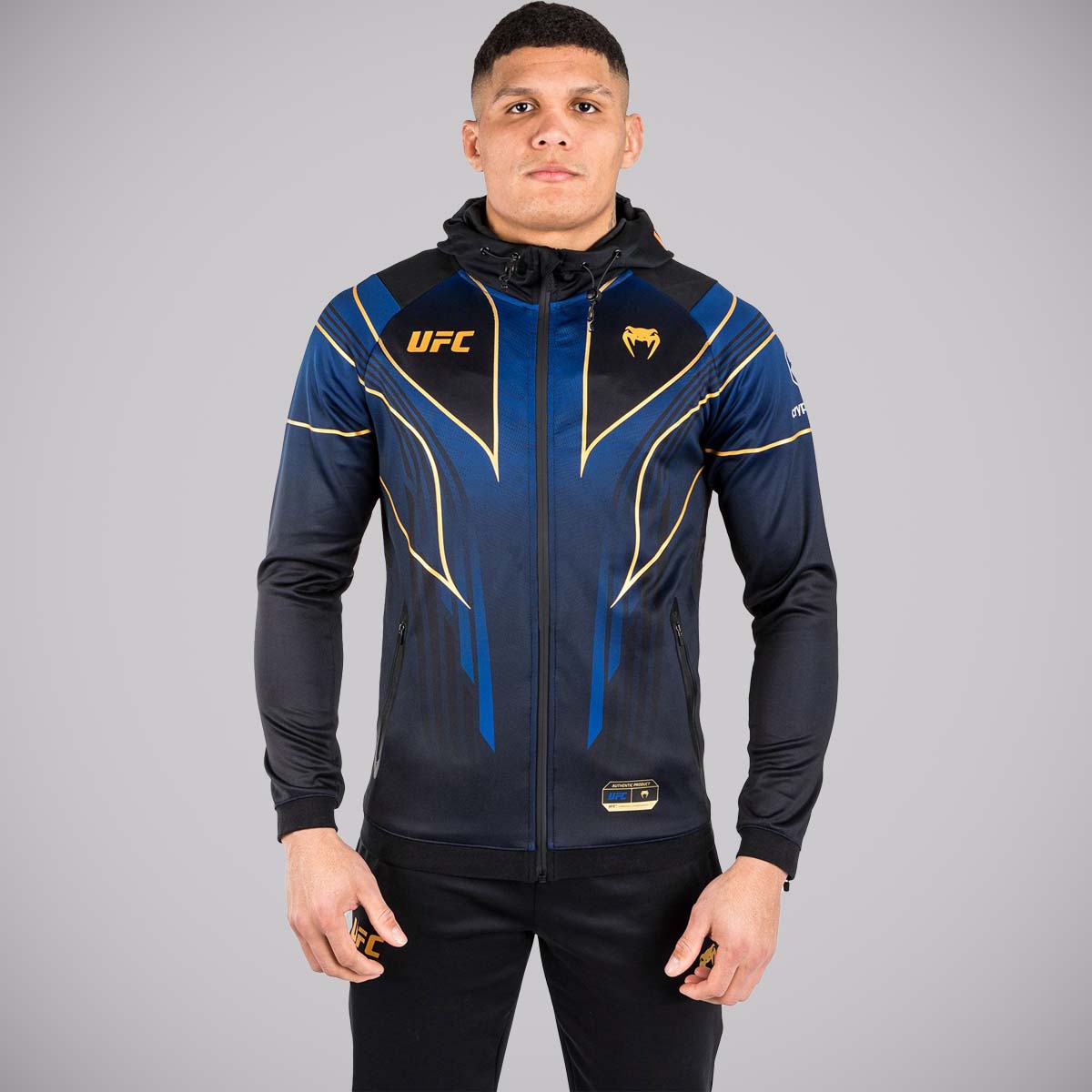 Blue/Black/Gold Venum UFC Authentic Fight Night 2.0 Walkout Hoodie   