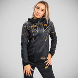 Black/Gold Venum UFC Authentic Fight Night 2.0 Women's Walkout Hoodie   