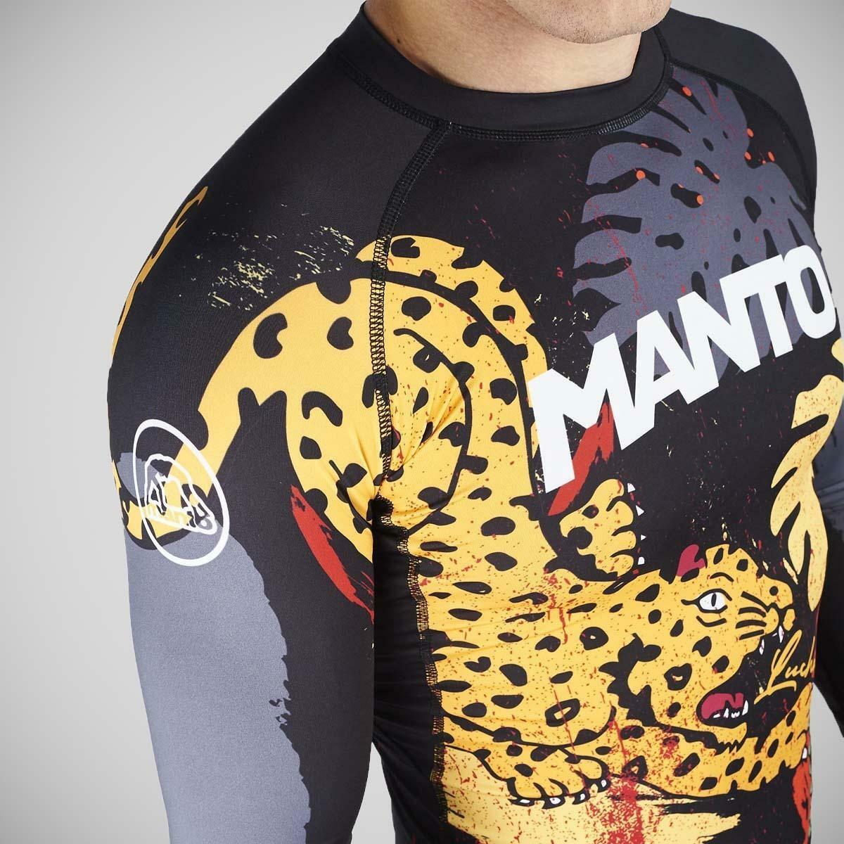 Black Manto Jungle Long Sleeve Rash Guard   