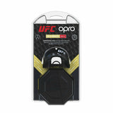 Black Metal-Silver Opro UFC Gold Braces Mouth Guard   