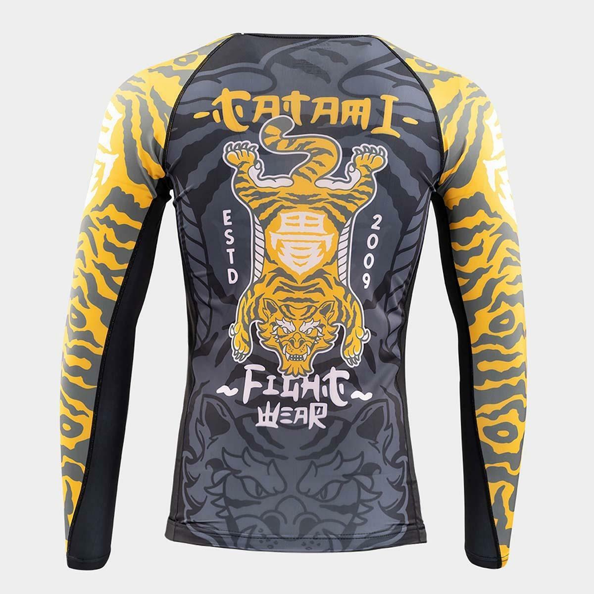 Black/Yellow Tatami Flying Tiger Eco Tech Recycled Rash Guard   