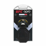 Black Metal-Red Opro UFC Platinum Fangz Mouth Guard   