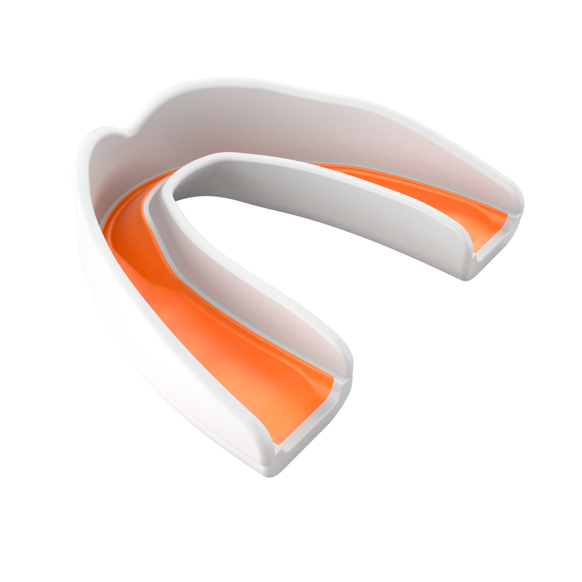 White-Orange Shock Doctor Multi Sport Mouthguard Youth   