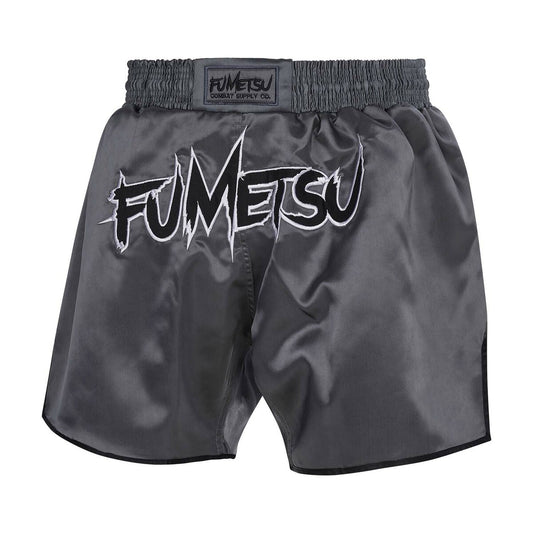 Grey/Black Fumetsu Combat Muay Thai Shorts