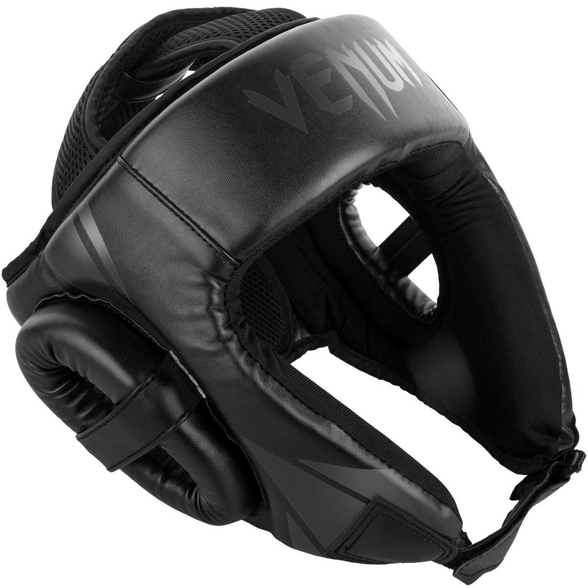 Black/Black Venum Challenger Open Face Head Guard   