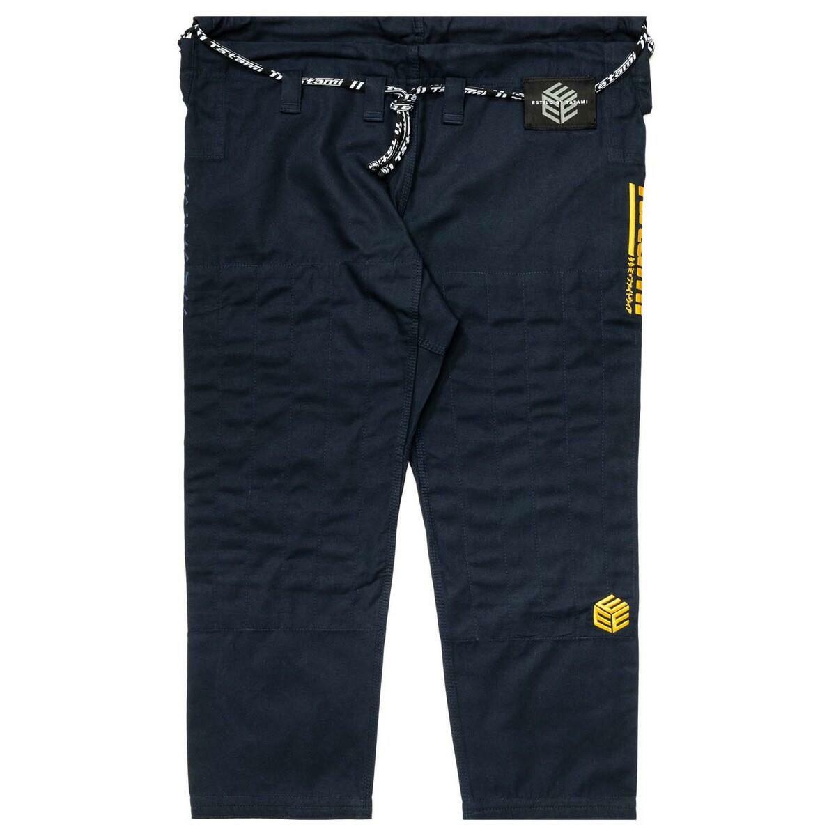 Gold on Navy Tatami Fightwear Estilo Black Label Mens BJJ Gi   