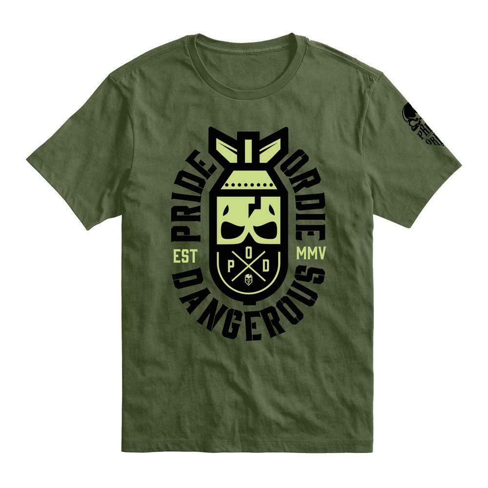 Pride Or Die Dangerous T-Shirt - Olive POD055