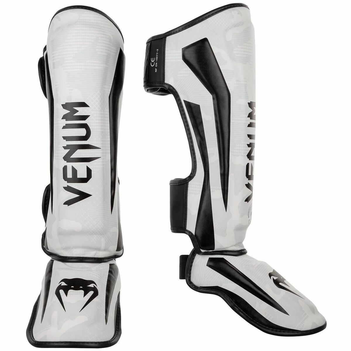 White/Camo Venum Elite Shin Guards   